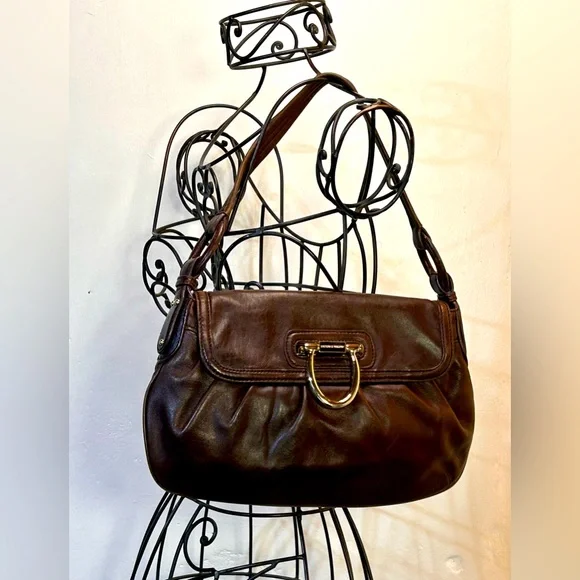 Antonio Melani Soft brown Leather Shoulder Bag #H-12 - Picture 1 of 9